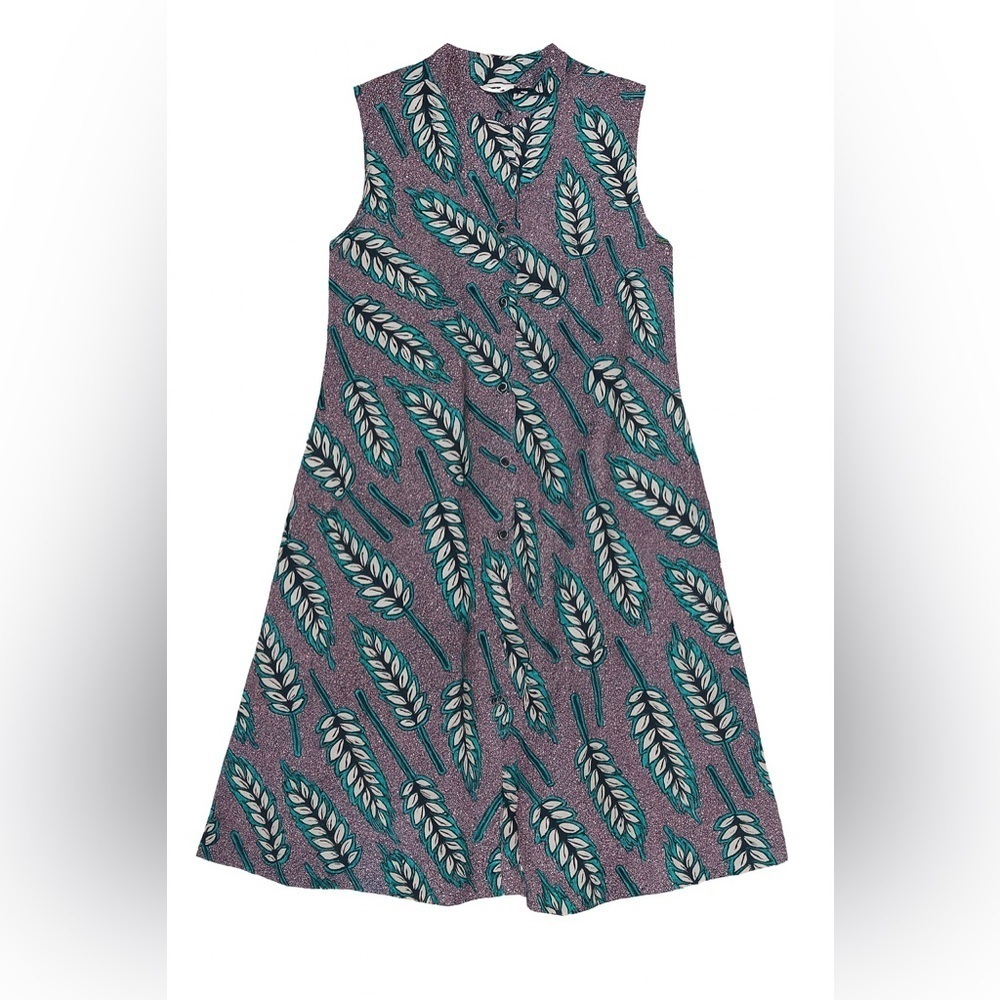 Zuri Size Small Sleeveless Button Front Pockets Dress